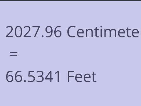 2027.96 CM TO FEET
