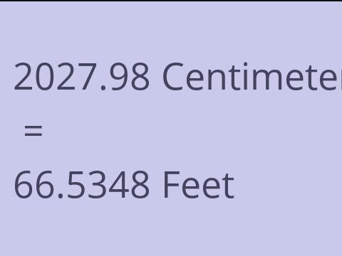 2027.98 CM TO FEET