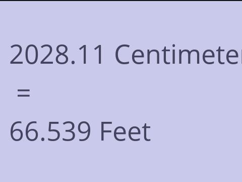 2028.11 CM TO FEET