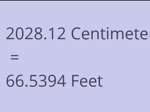 2028.12 CM TO FEET