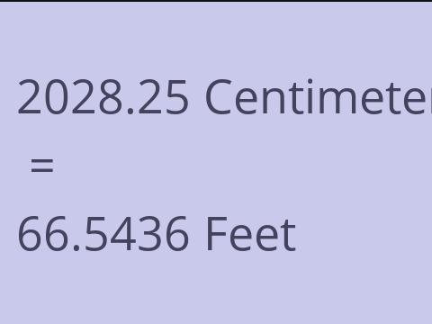 2028.25 CM TO FEET