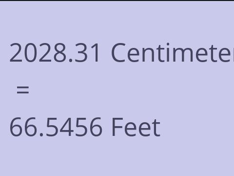 2028.31 CM TO FEET