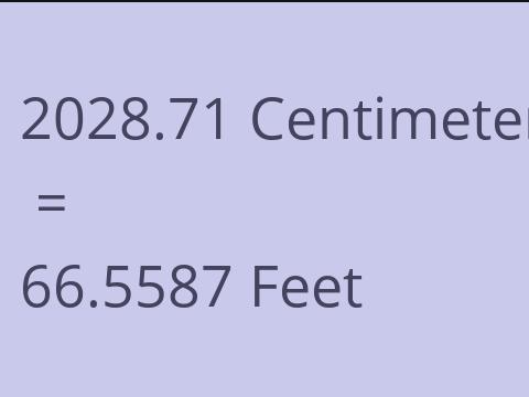 2028.71 CM TO FEET