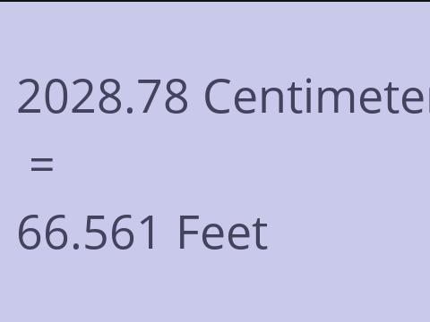 2028.78 CM TO FEET