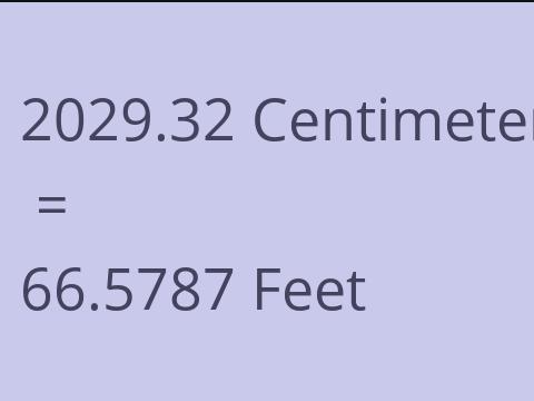 2029.32 CM TO FEET