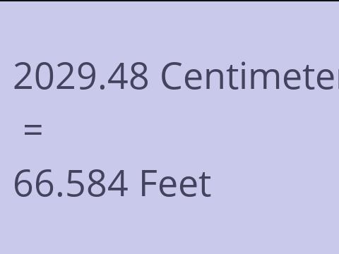 2029.48 CM TO FEET