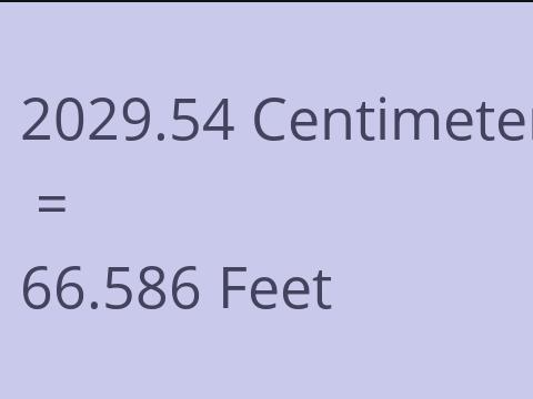 2029.54 CM TO FEET