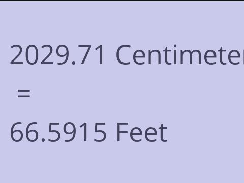 2029.71 CM TO FEET