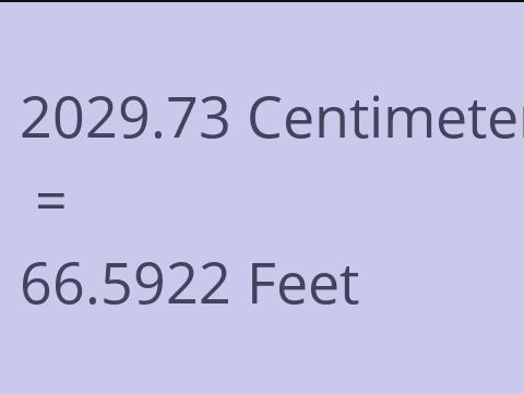 2029.73 CM TO FEET