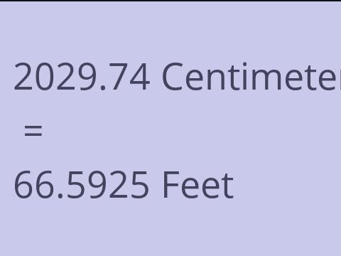 2029.74 CM TO FEET