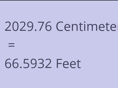 2029.76 CM TO FEET