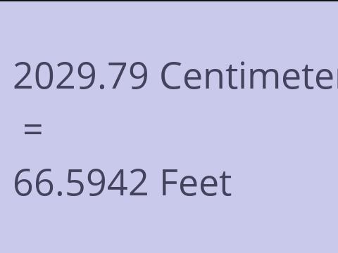 2029.79 CM TO FEET