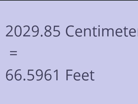 2029.85 CM TO FEET