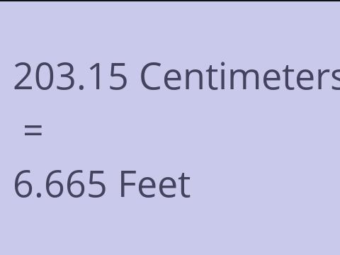 203.15 CM TO FEET