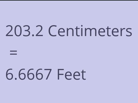 203.2 CM TO FEET