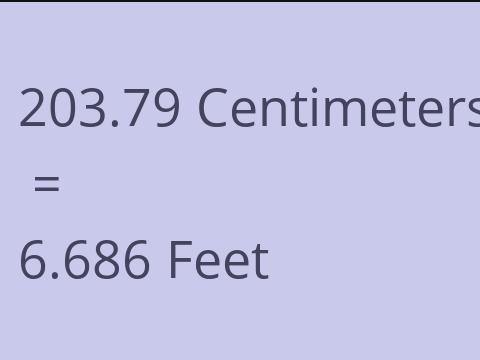 203.79 CM TO FEET