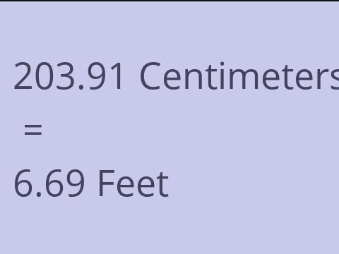 203.91 CM TO FEET