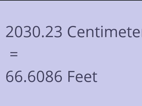 2030.23 CM TO FEET