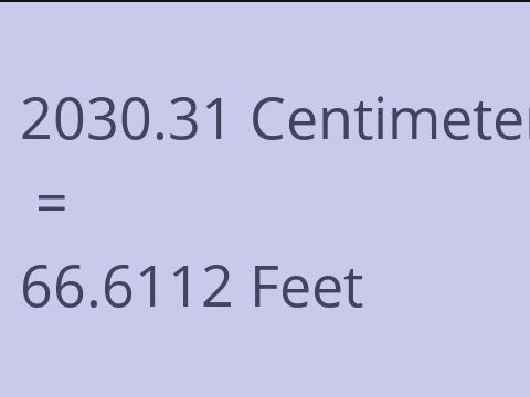 2030.31 CM TO FEET