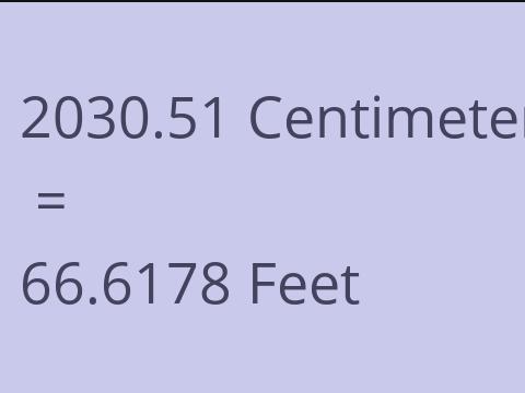 2030.51 CM TO FEET