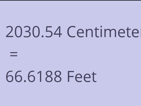 2030.54 CM TO FEET