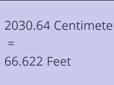 2030.64 CM TO FEET