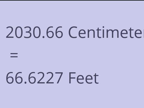 2030.66 CM TO FEET