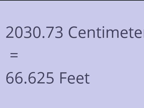 2030.73 CM TO FEET