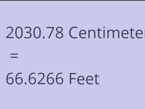 2030.78 CM TO FEET