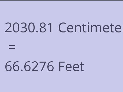 2030.81 CM TO FEET