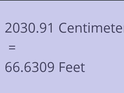 2030.91 CM TO FEET