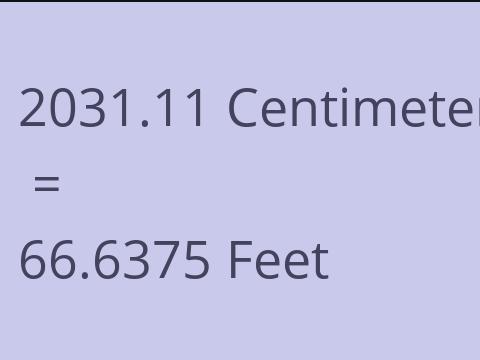 2031.11 CM TO FEET