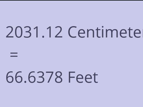 2031.12 CM TO FEET