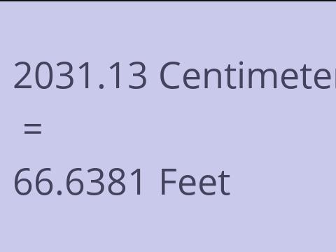 2031.13 CM TO FEET