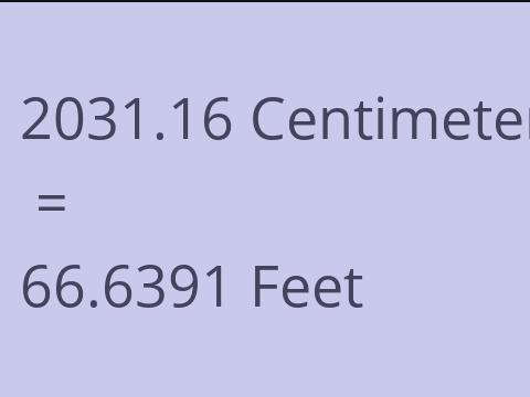 2031.16 CM TO FEET
