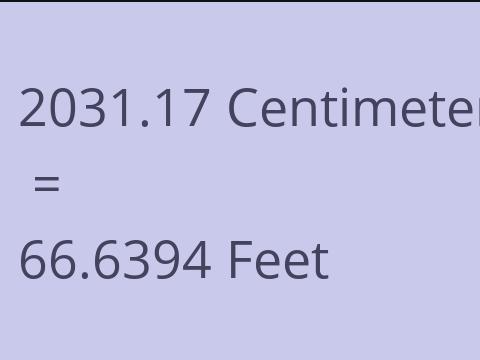 2031.17 CM TO FEET
