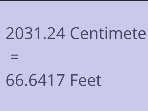 2031.24 CM TO FEET