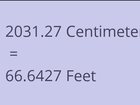 2031.27 CM TO FEET