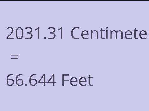 2031.31 CM TO FEET