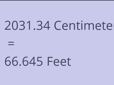 2031.34 CM TO FEET