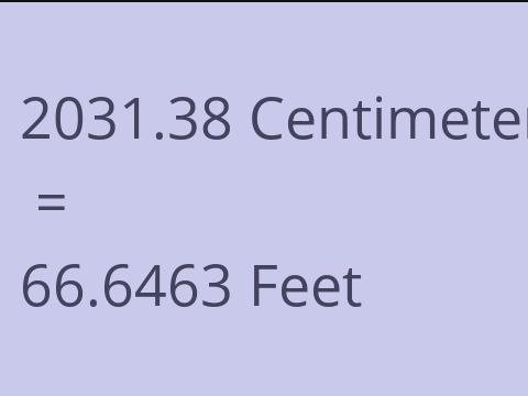 2031.38 CM TO FEET