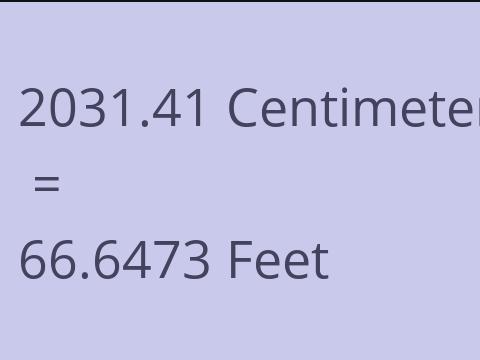 2031.41 CM TO FEET