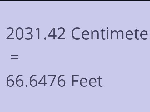 2031.42 CM TO FEET