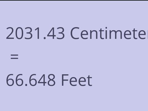 2031.43 CM TO FEET