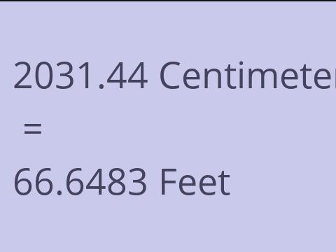 2031.44 CM TO FEET