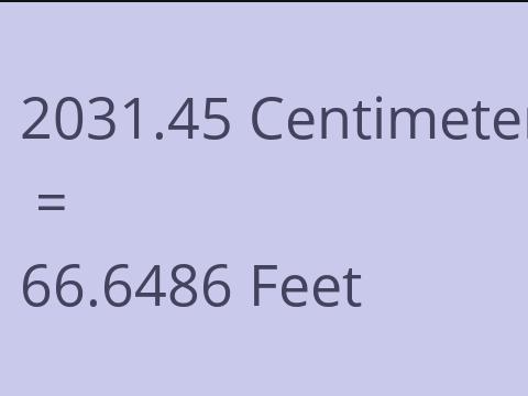 2031.45 CM TO FEET