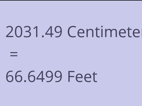 2031.49 CM TO FEET