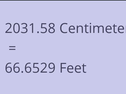 2031.58 CM TO FEET