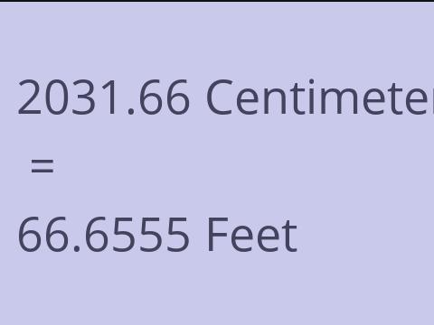 2031.66 CM TO FEET