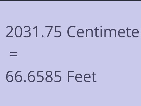 2031.75 CM TO FEET